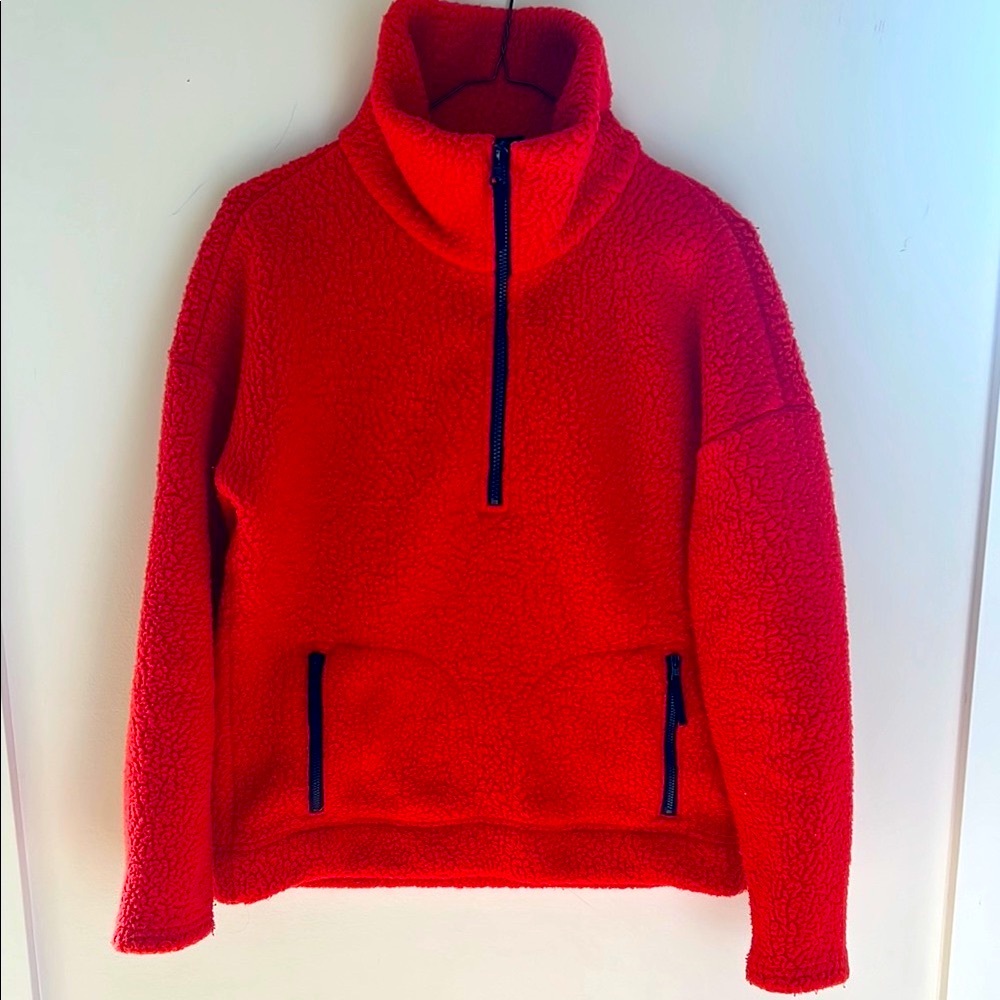 Cozy Red Fleece Pullover